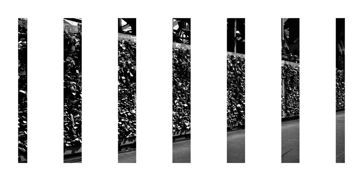 Liebesschlösser_striped_7, 2018, 100 x 200 cm