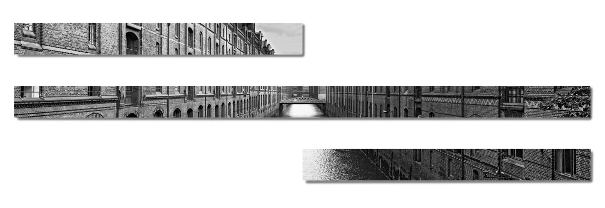 HH_Speicherstadt_01, 2016, 2 Teile 10 x 100cm, 1 Teil 10 x 200 cm