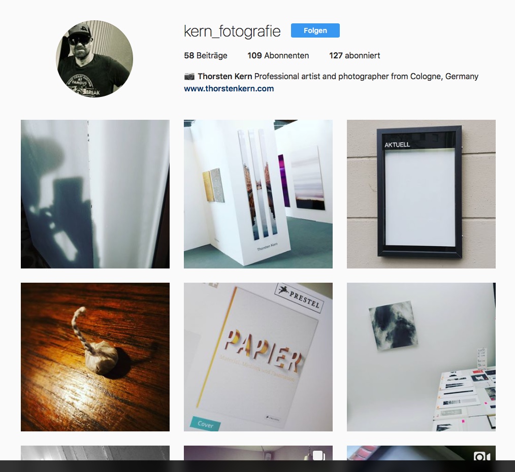 screenshot of kerns beautiful instagram profile